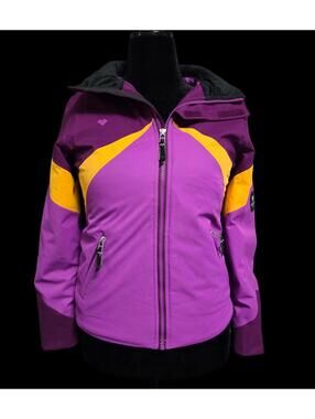 Teen/Kids Size Large(14-16) Purple/Yellow "Obermeyer" Insulated Ski Jacket NWOT